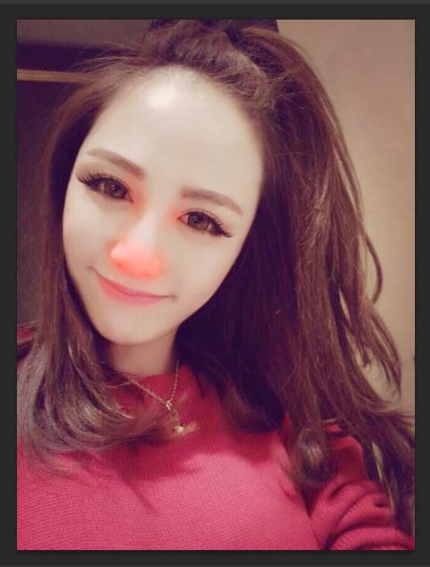 ps+sai把可爱美丽的红衣美女图片转成好看的手绘图片效果