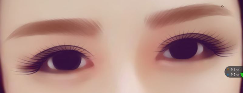 ps+sai把可爱美丽的红衣美女图片转成好看的手绘图片效果