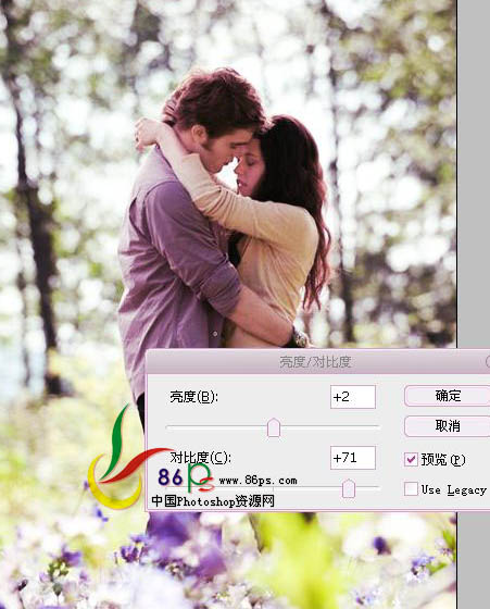 photoshop 打造浪漫的蓝紫色情侣图片