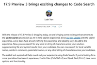 Visual Studio 202217.9 Preview 3更新发布 增强代码搜索体验