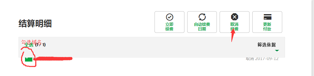勾选godaddy域名