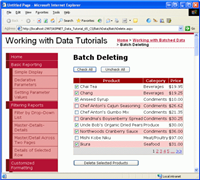在ASP.NET 2.0中操作数据之六十三:GridView实现批量删除数据
