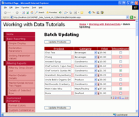在ASP.NET 2.0中操作数据之六十二:GridView批量更新数据