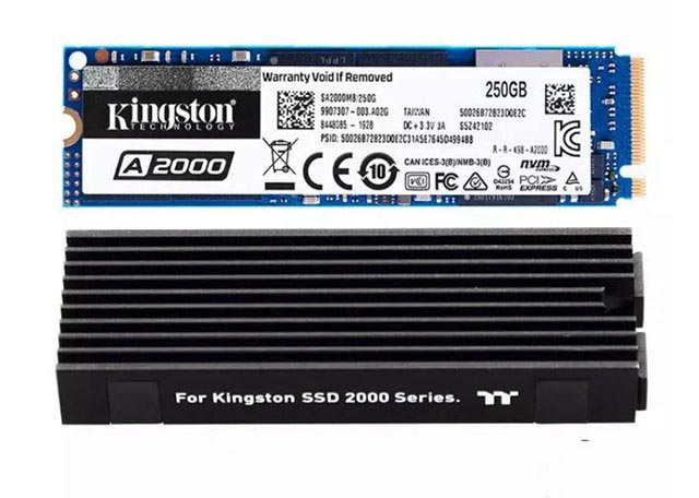 金士顿a2000系列 250g m.2 nvme固态硬盘