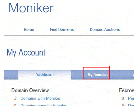 moniker教程:域名设置修改dns服务器的方法