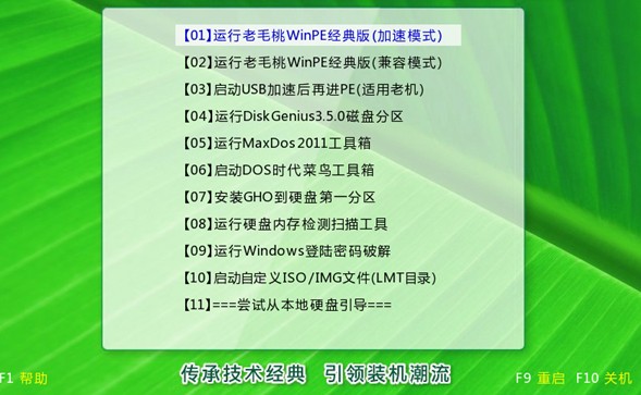 老毛桃winpe build110828如何使用
