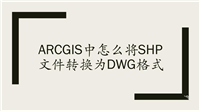 arcgis怎么把shp文件转换成cad? arcgis中shp转换为dwg格式的技巧