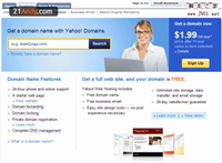 Yahoo上$1.99美元注册.com域名的图文教程