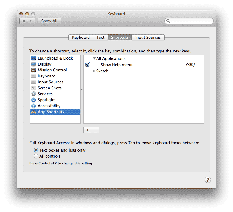 (mac os x 自定义快捷键设置)