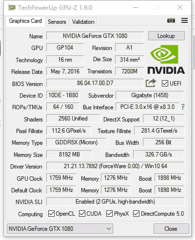 i7-7700k+1080sli装机作业