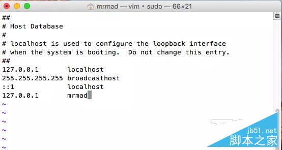 macbook怎么编辑hosts