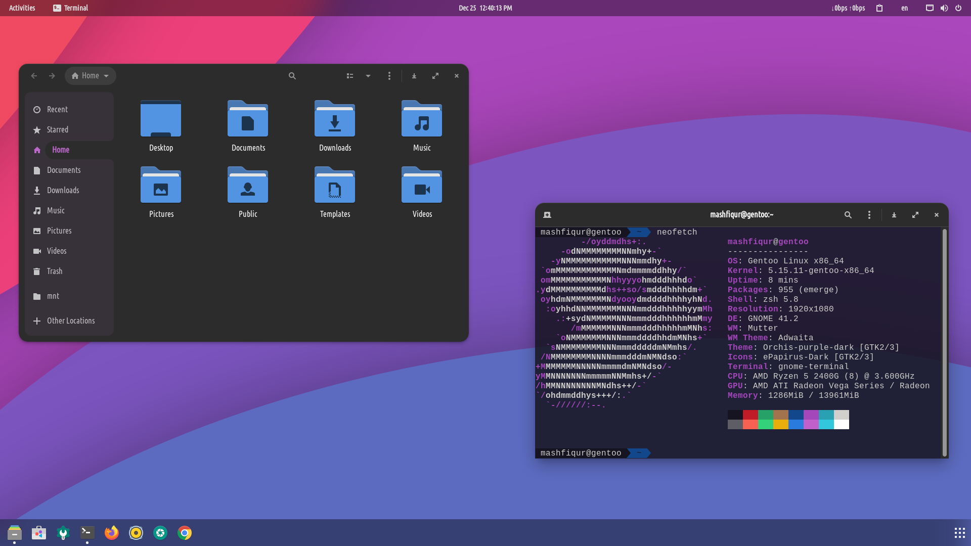 gentoo linux 界面