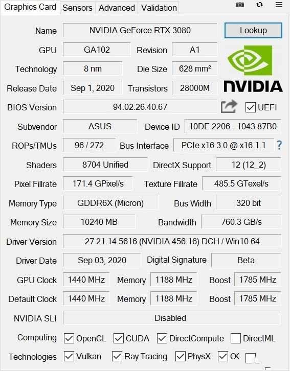 华硕tuf rtx3080 o10g gaming首测 