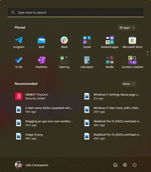 win11 22h2如何创建开始菜单文件夹？