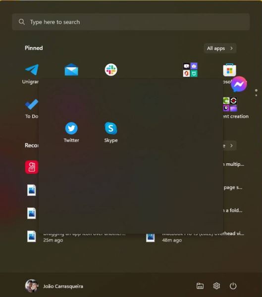 win11 22h2如何创建开始菜单文件夹？