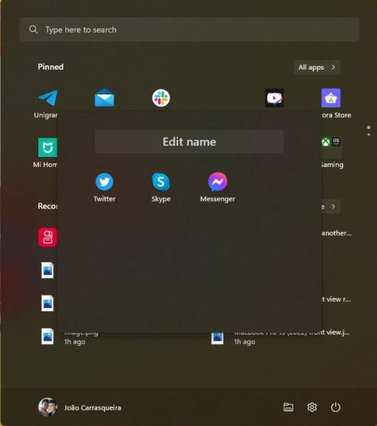 win11 22h2如何创建开始菜单文件夹？