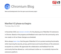 谷歌 Chrome 浏览器宣布未来几个月内逐步禁用 Manifest V2 扩展程序