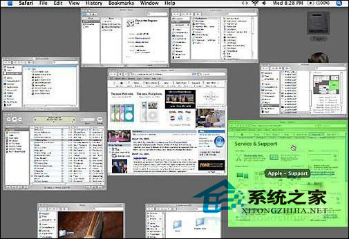 mac如何使用exposé管理杂乱的桌面窗口