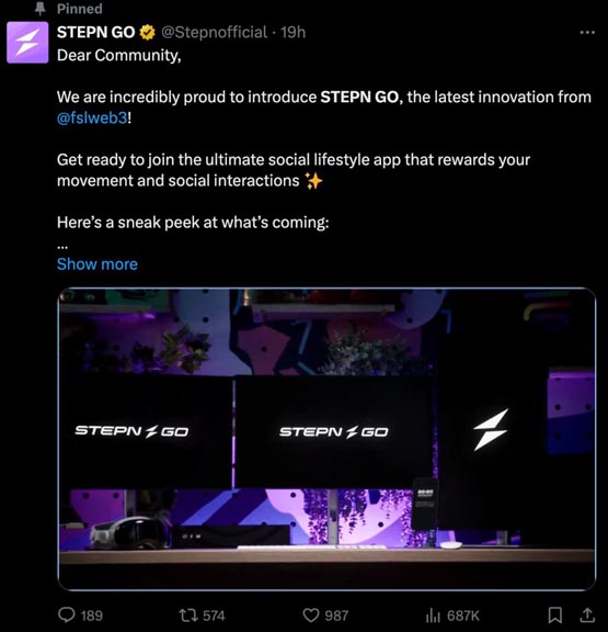 stepn团队推出健身社交应用stepn go！引入跑鞋借贷、发行新代币ggt