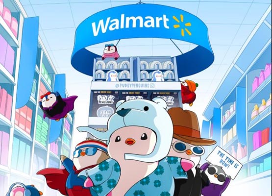 pudgy penguins遍及3100家walmart！地板价逼近20eth