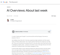 谷歌:正在修复“吃胶水”等奇怪 AI 摘要,数据空缺及用户“恶搞”系主因