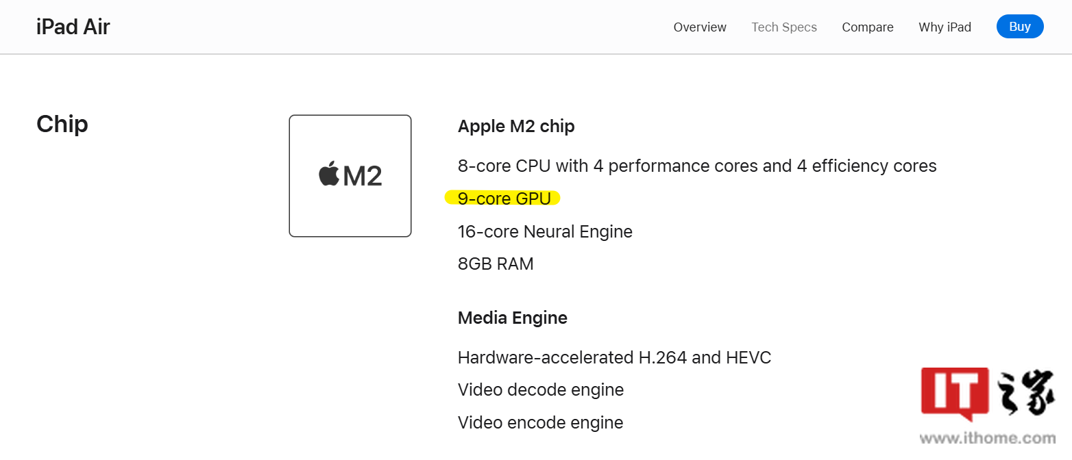 10 核变 9 核 gpu 版 m2 芯片,2024 款苹果 ipad air 官网技术规格更新 苹果美国官网