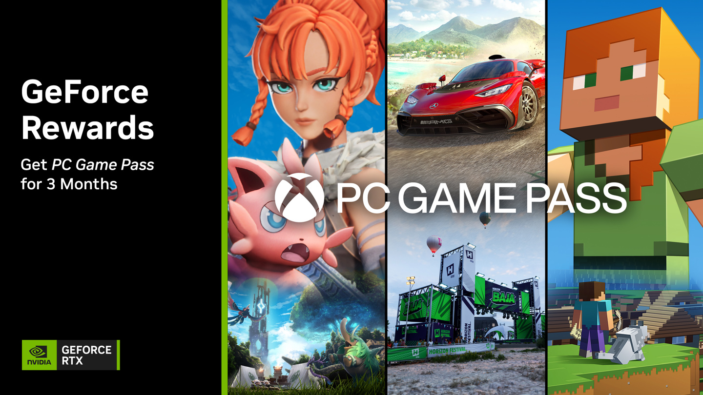 英伟达 geforce rewards 将为 gtx 10 系及更新显卡玩家免费提供 3 个月 pc game pass 订阅 pc game pass 海报