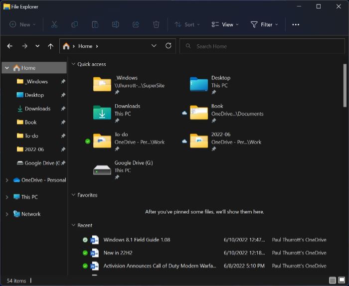 微软win11 22h2文件资源管理器新功能一