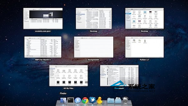 mac os x lion如何打开非活动程序的所有窗口
