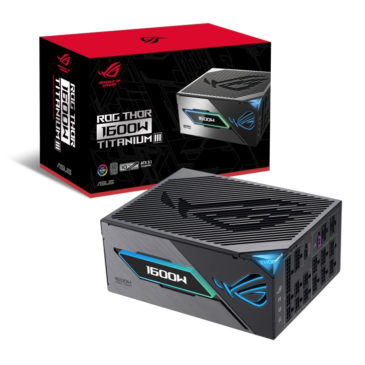 华硕推出第三代 rog 雷神 1600w 钛金牌电源:配 2 个 12v-2×6 接口、磁性 oled 屏幕
