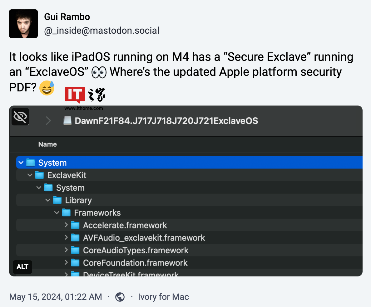 消息称苹果 m4 ipad pro 首次使用新型安全指示灯,硬件级提醒麦克风和摄像头隐私