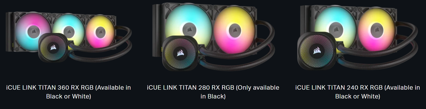升级三相电机水泵、capswap 模块化顶盖,海盗船推出 icue link titan rx rgb 水冷散热器