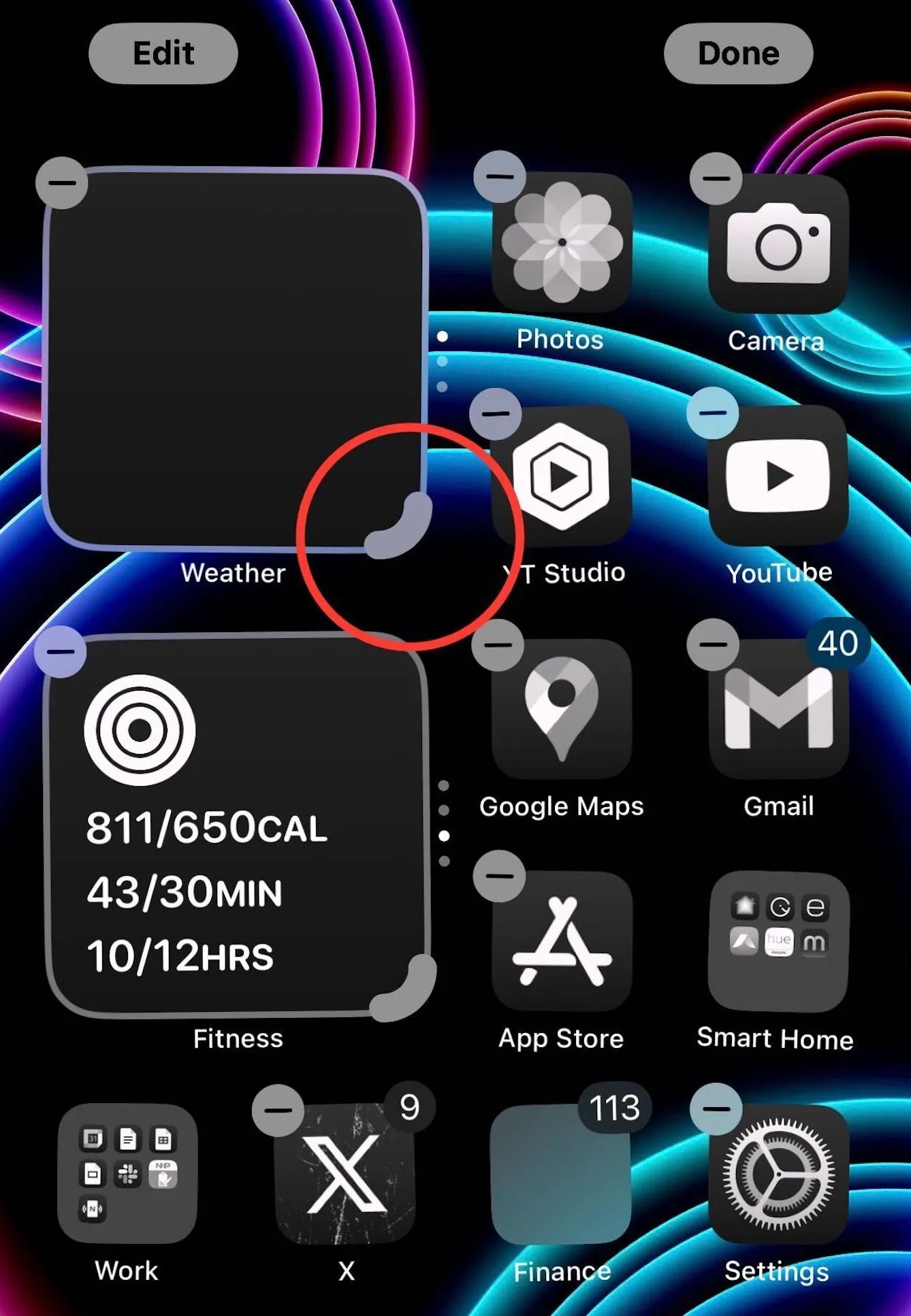 主屏幕任你玩花活,苹果 ios 18 新特性:直接调整 iphone 小部件尺寸