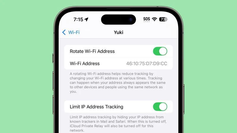 苹果 ios 18 防追踪再升级:用户加入任意热点,新选项可随机更改 wi-fi 地址