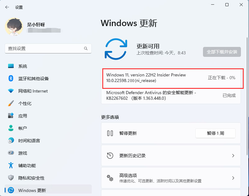win11 build 22606.1