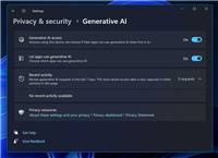 微软 Win11 24H2 设置将引入“生成式 AI”页面:精细化管控哪些应用能用 AI