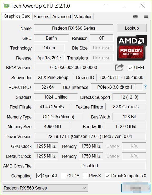 xfx rx560 黑狼版评测