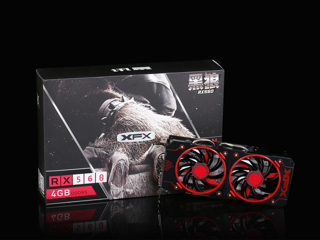 红色经典 xfx讯景rx 560黑狼版评测 