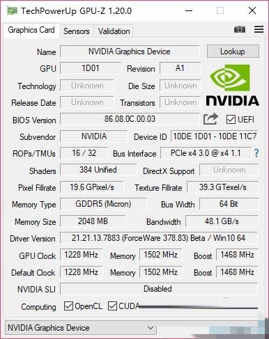 nvidia移动版新显卡曝光 命名mx150非gt1030