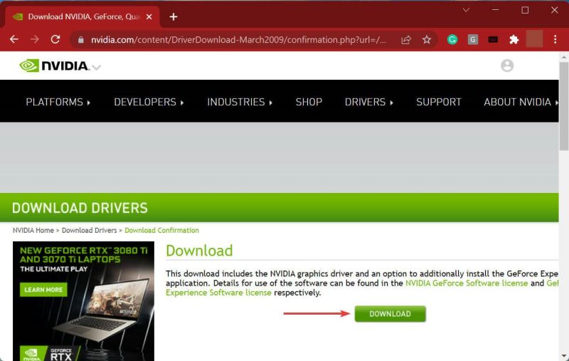 win11中nvidia驱动程序崩溃