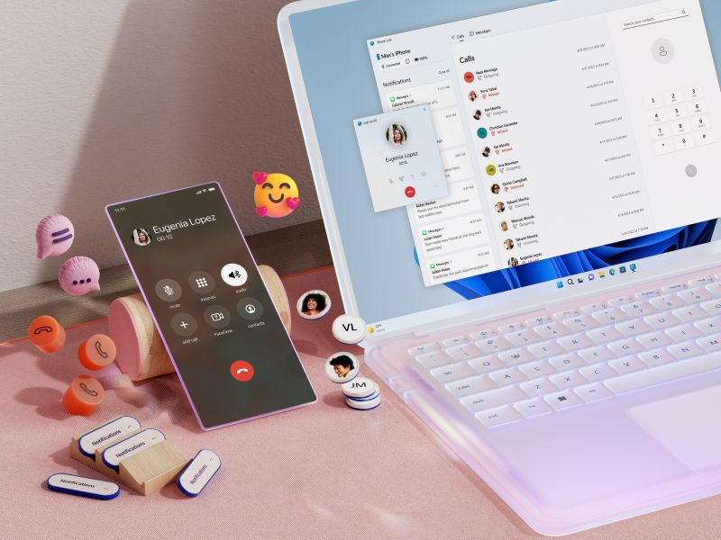 概览已连手机信息等,微软 phone link 应用将现身 win11 开始菜单浮动小部件窗口
