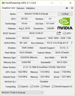 地球最强单芯卡王 nvidia titan x首测 