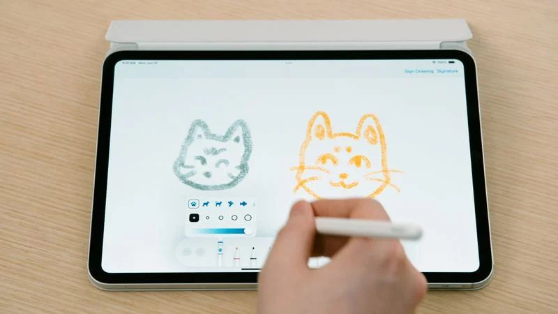 猫爪印等个性元素,苹果 ipados 18 app 可为 apple pencil 定制绘图工具
