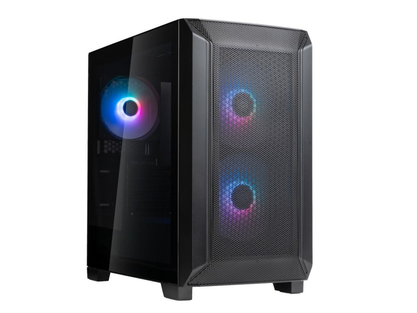 银昕推出 fara 312x 侧透机箱:m-atx 规格,预装三颗 argb 风扇 机箱整体效果