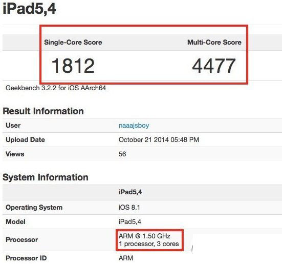 ipad air2跑分怎么样？苹果ipad air2跑分评测1