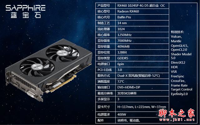 春节前的诚意之作 rx 460 1024sp首测 