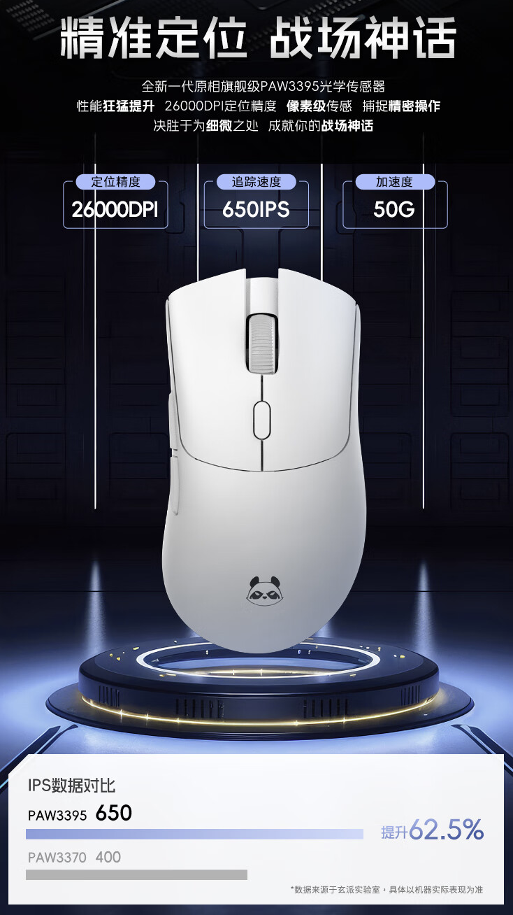 玄派玄熊猫 p1 ultra 鼠标首销:4khz 回报率、nordic 52840 主控,279 元