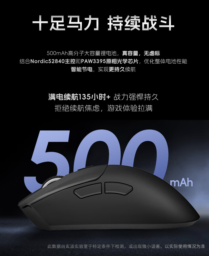 玄派玄熊猫 p1 ultra 鼠标首销:4khz 回报率、nordic 52840 主控,279 元