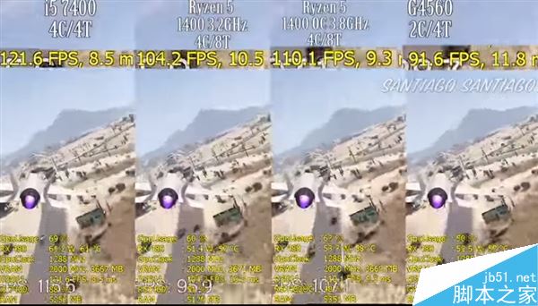 1299元4核amd ryzen 5 1400抢先游戏测试:对比7代i5
