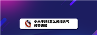 小米手环5天气通知选项怎么关闭? 小米手环取消天气通知的方法